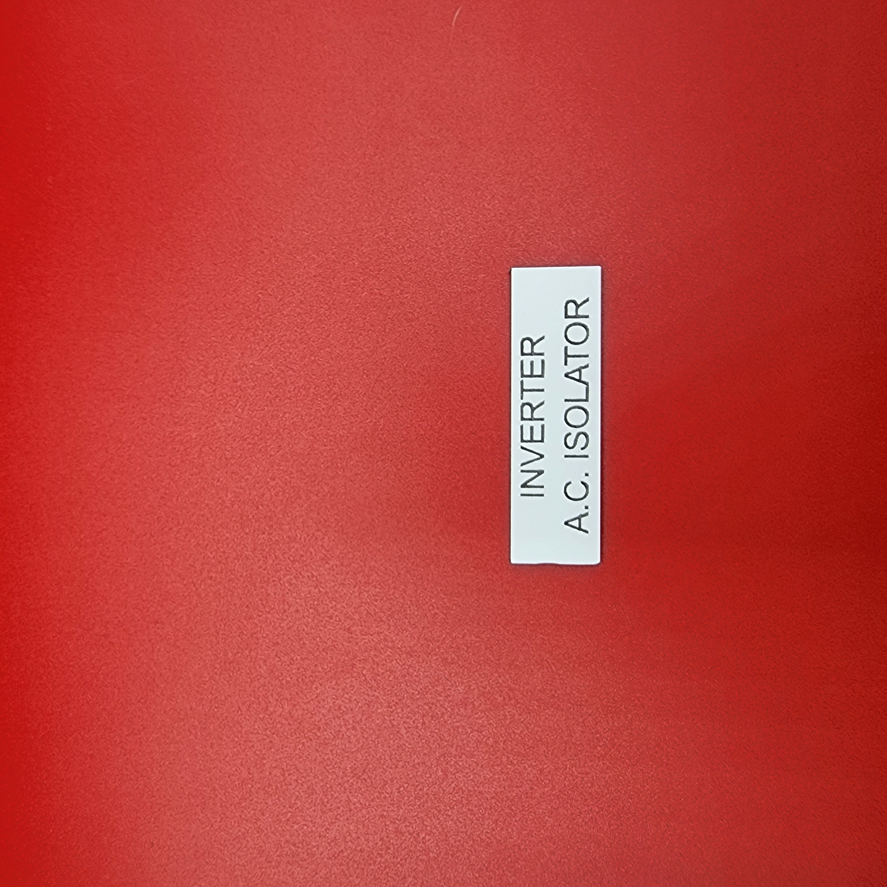 AC Isolator Label — Solar Inverter Engraved Label | RBZ 3D | RBZ 3D